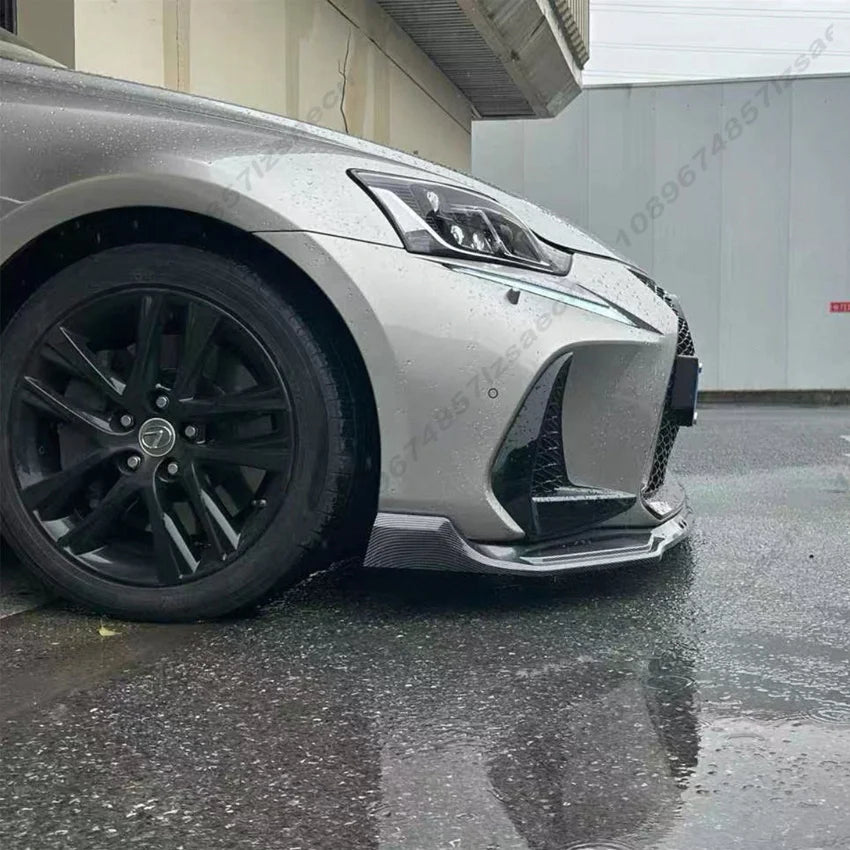 For Lexus IS200t IS300 IS350 2017-2020 F-sport Front Bumper Diffuser Lip Spoiler Body Kits Splitter Exterior Parts Accessories