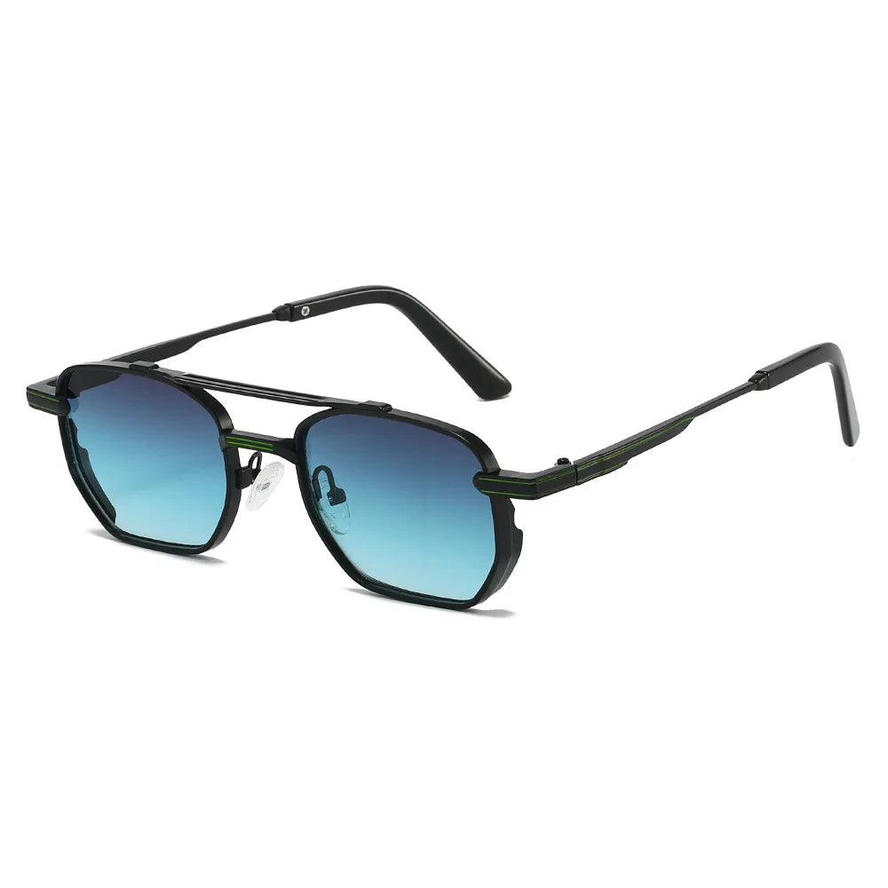 JNPCXI New Vintage Double Bridges Pilot Women Sunglasses Metal Frame Gradient Shades UV400 Men Trending Sun Glasses