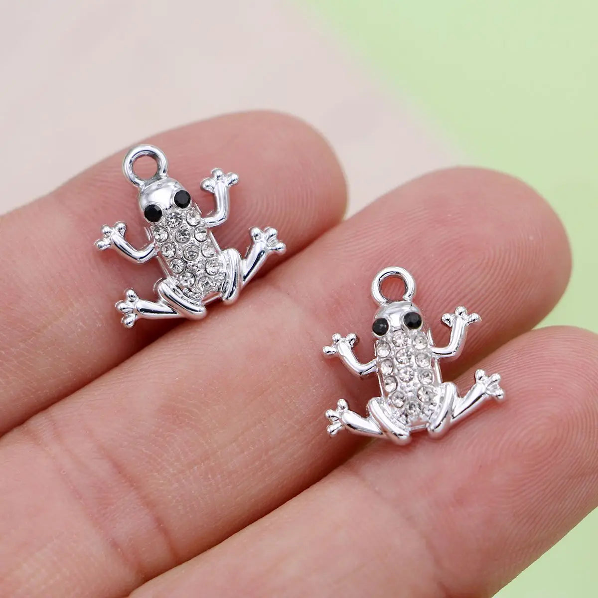 10Pcs Gold Plated Frog Charm Pendant for Jewelry Making Earrings Bracelet Necklace Accessories DIY Craft Findings