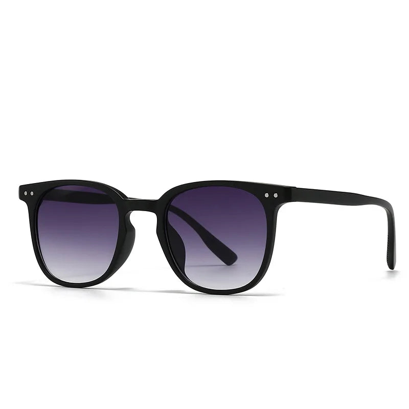 JNPCXI New Fashion Square Sunglasses Women Shades UV400 Retro Gradient Men Black Yellow Rivets Sun Glasses