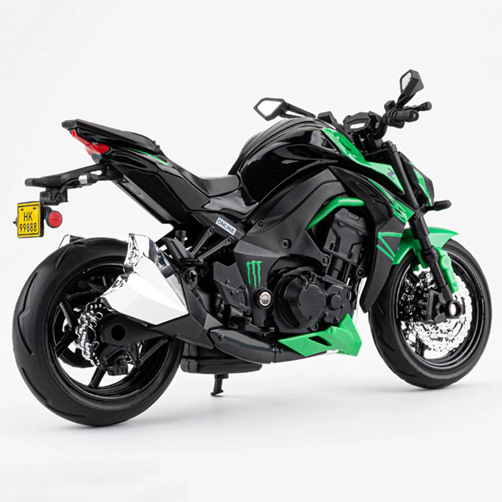 1:12 Kawasaki Z1000 Ninja 400 Alloy Diecast Motorcycle Model Toy Shock Absorption Front Wheel Steering Motorbick Boyfreiend Gift