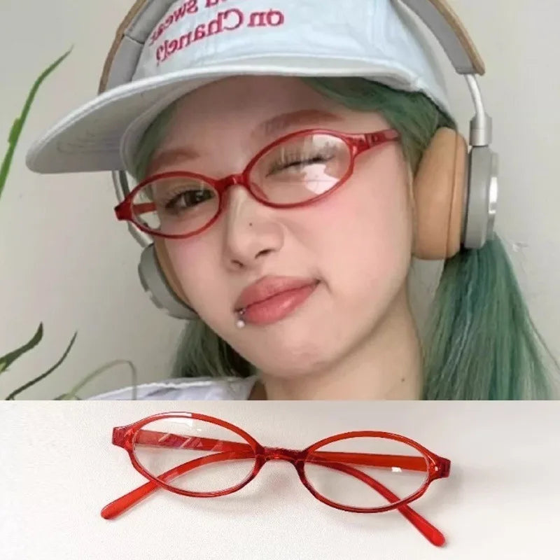 Y2K Street Millennium Spicy Girls Clear Lens Computer Eye Protection Eyeglasses