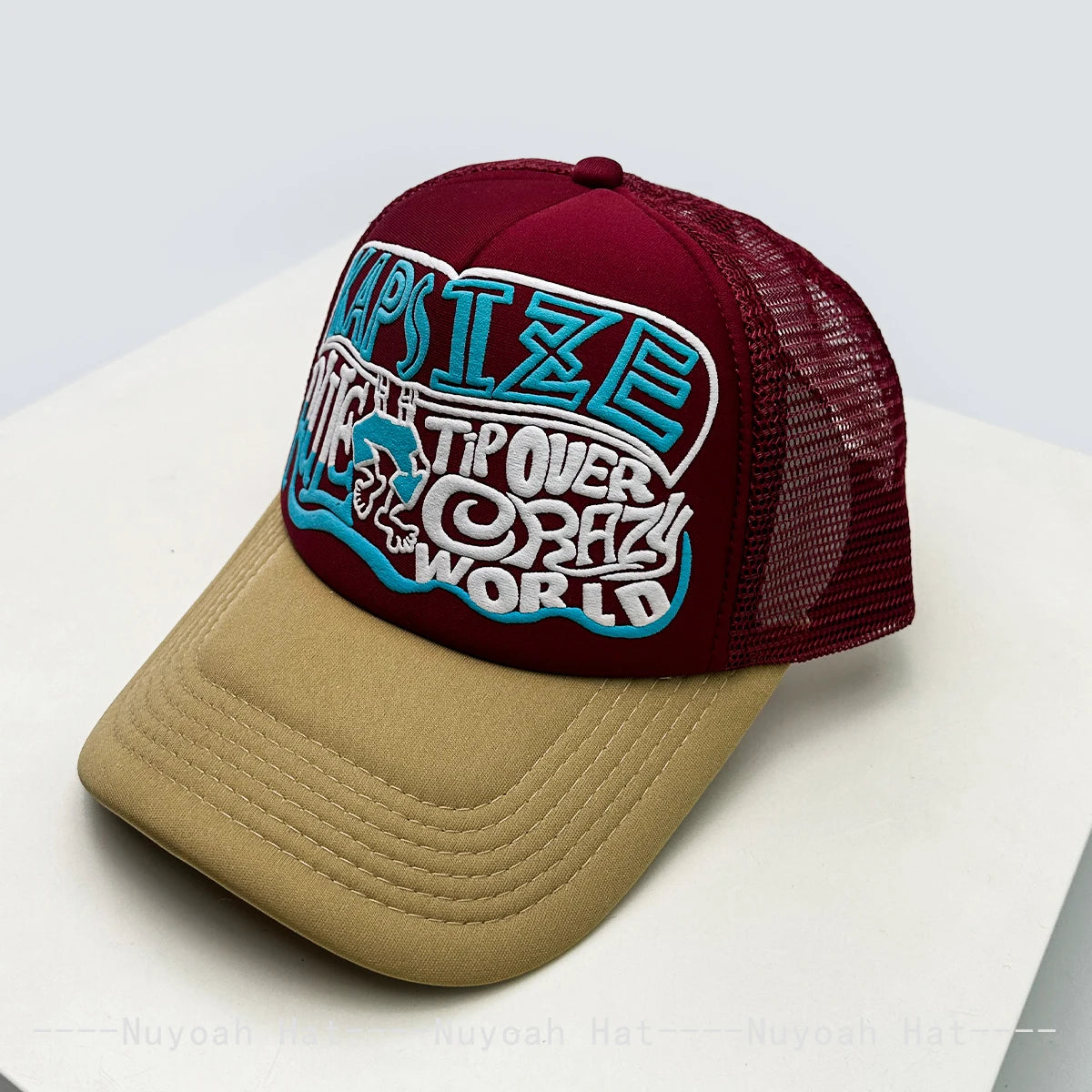 New Unisex American Style Color Block Printed Letters Baseball Hats Breathable Personal Sunshade Hip Hop Trucker Caps Versatile