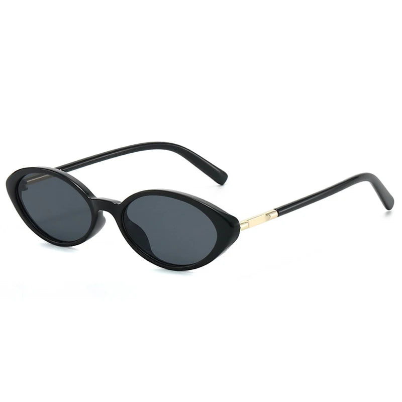 JNPCXI Fashion Small Cat Eye Women Sunglasses Shades Clear Lens Frame Men Punk Leopard Green Oval Sun Glasses UV400