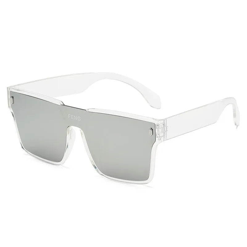 Fashion Retro Disco Jumping Square Stylish Black Frame Sunglasses Decoration Trendy Men's Street Shot Shape Sunglasses