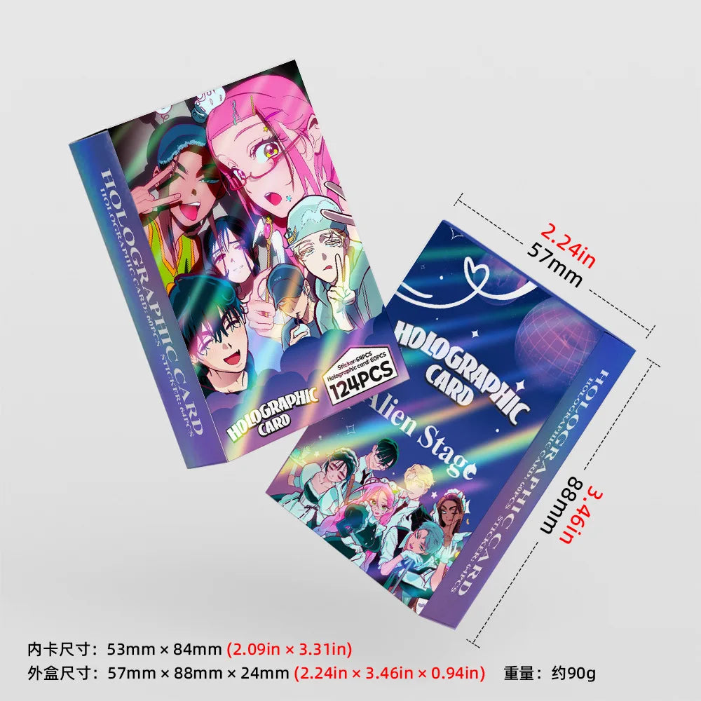 124PCS Korean Manga Alien Stage Photo Cards Set - Luka Hyuna Ivan Collectible LOMO Card With Bonus Stickers