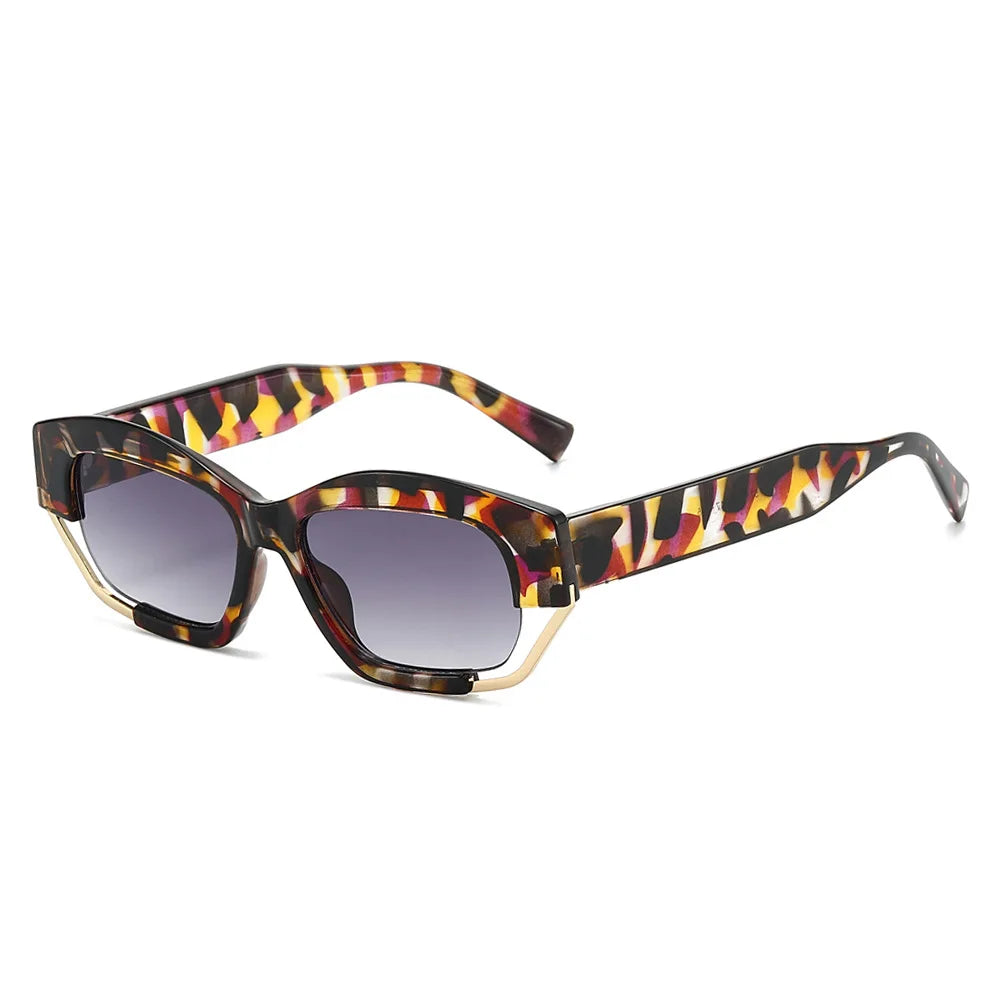 JNPCXI New Designer Sunglasses Women Men Fashion Decoration Hollow Metal Unique Sun Shades Unisex Eywear UV400