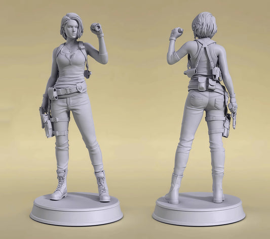 1/24 (75mm) Cast Resin Model Assembly Kit Female Assassin Model Toy Unpainted