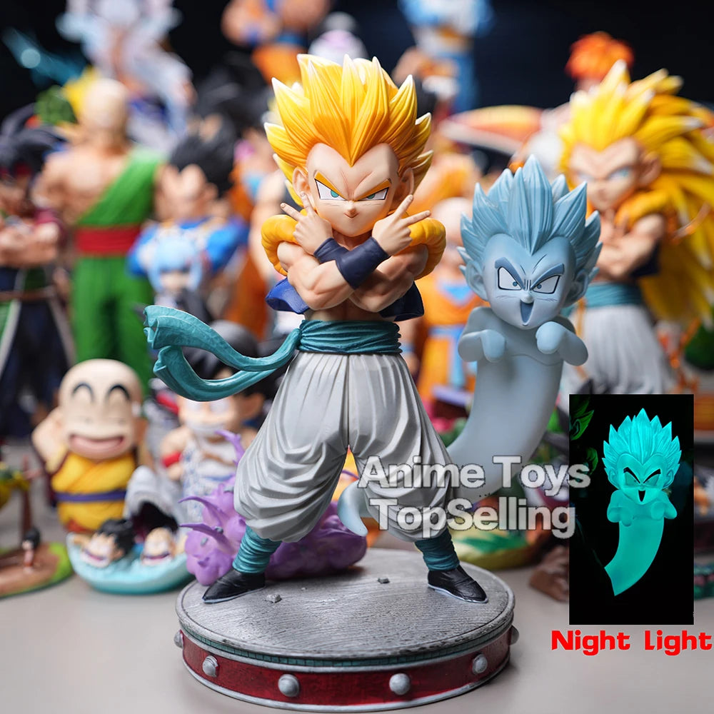 25cm/9.8in Anime Dragon Ball Z Figure Gotenk Figure Ghost Night Light PVC Figure