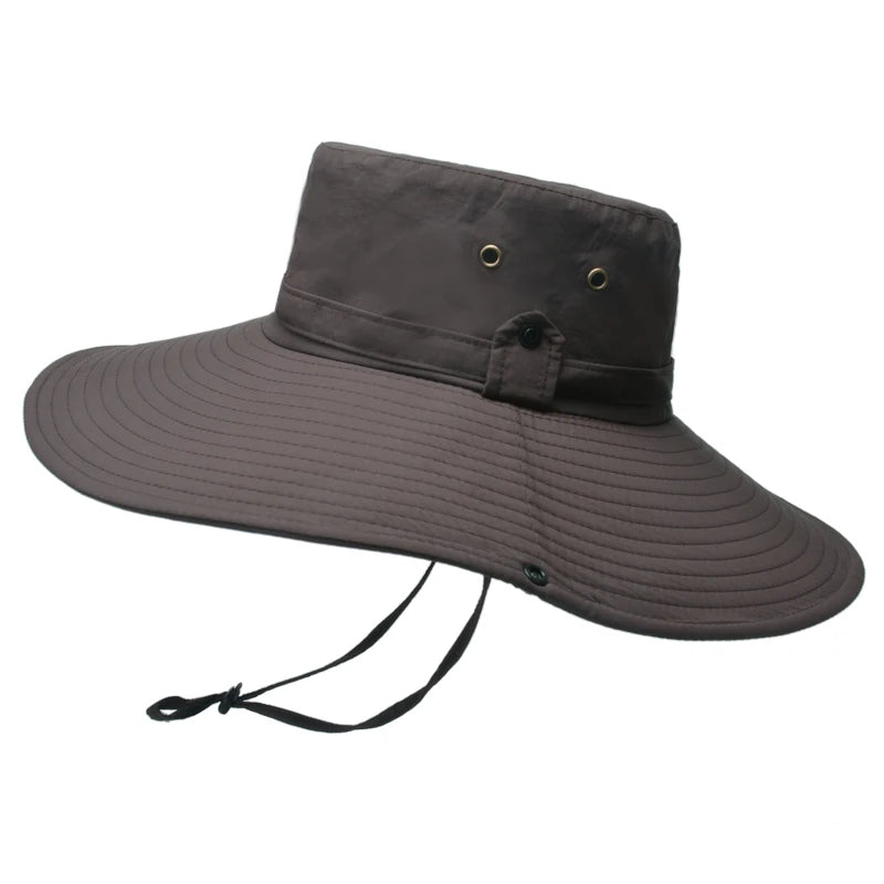 Xinbaoguan 100% Nylon 9206 European and American Summer Outdoor Sunshade Extra Large Eaf Fisherman Hat Men's Mountaineering Hat