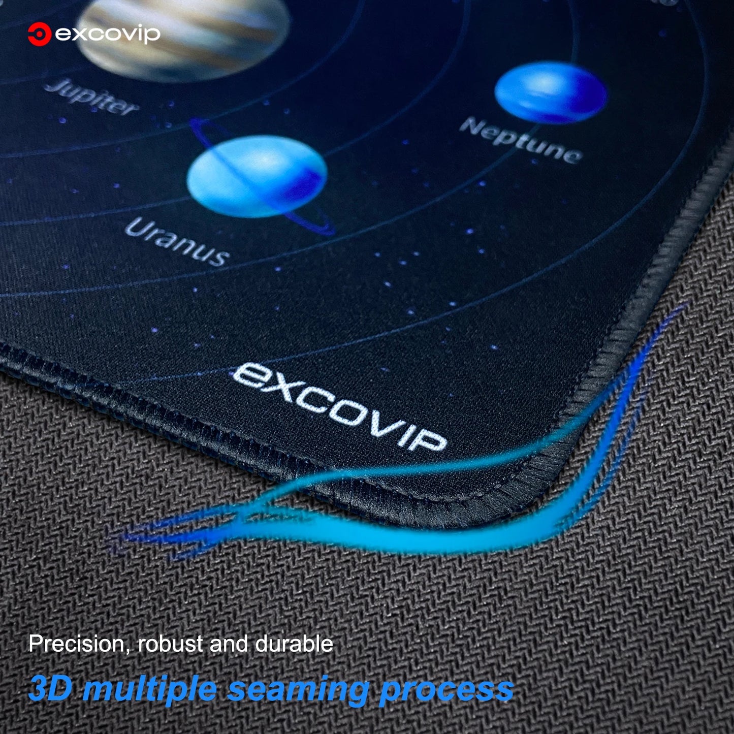 EXCO Gaming Mouse Pad Small with Stitched Edge Smooth Cloth Office Cute Mousepad Non-Slip Rubber Base for Computer Laptop
