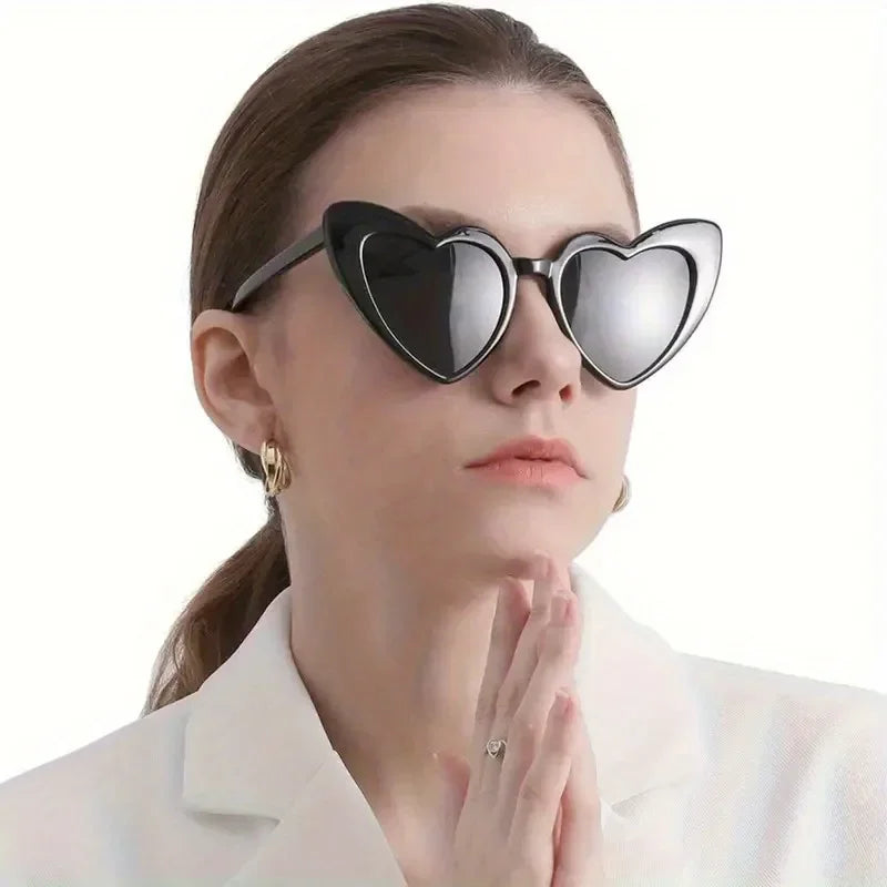 10pcs Peach Heart Glasses Frame Novelty Combination New Trendy Casual Daily Decoration Props for Men and Women Same Style Party