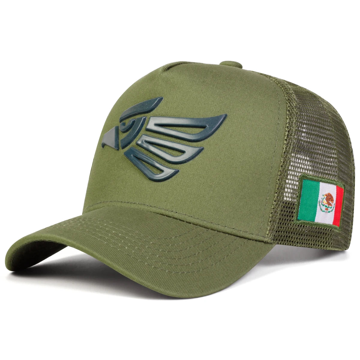 Unisex Mexican Eagle Label Baseball Net Caps Outdoor Adjustable Sunscreen Hat