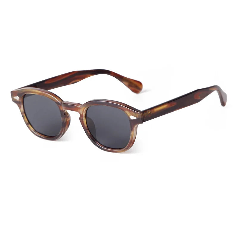 JNPCXI Fashion Gradient Blue Round Sunglasses for Women Men Vintage Tortoise Square Sun Glasses Lunettes De Soleil