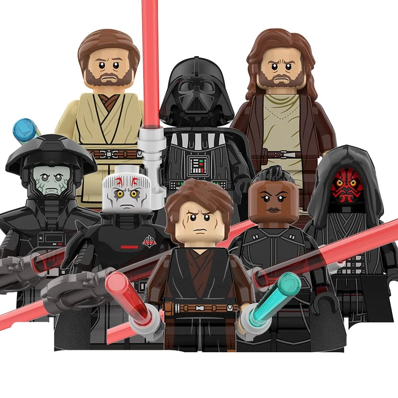 8pcs Anakin Darth Vader Obi-Wan Cal Kestis Jedi Star Wars Mini Man Figures M9