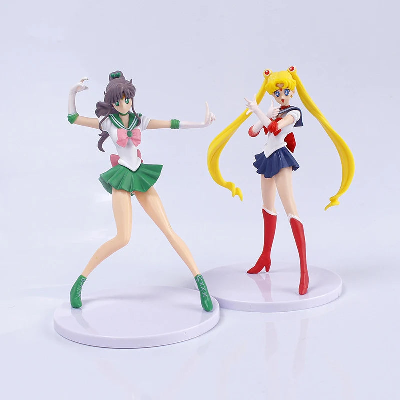 5pcs-Set Sailor Moon Mizuno Ami Tsukino Hino Rei Aino Minako Action Figure Model