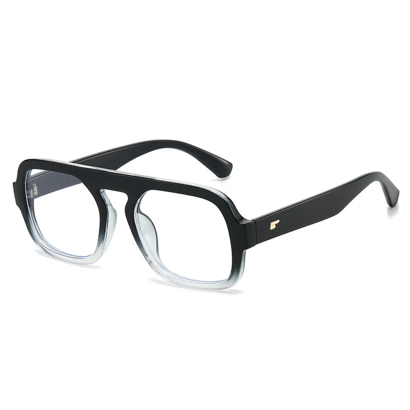 JNPCXI Ins Popular Fashion Square Sunglasses Women Retro Rivets Clear Gradient Shades UV400 Men Trending Sun Glasses