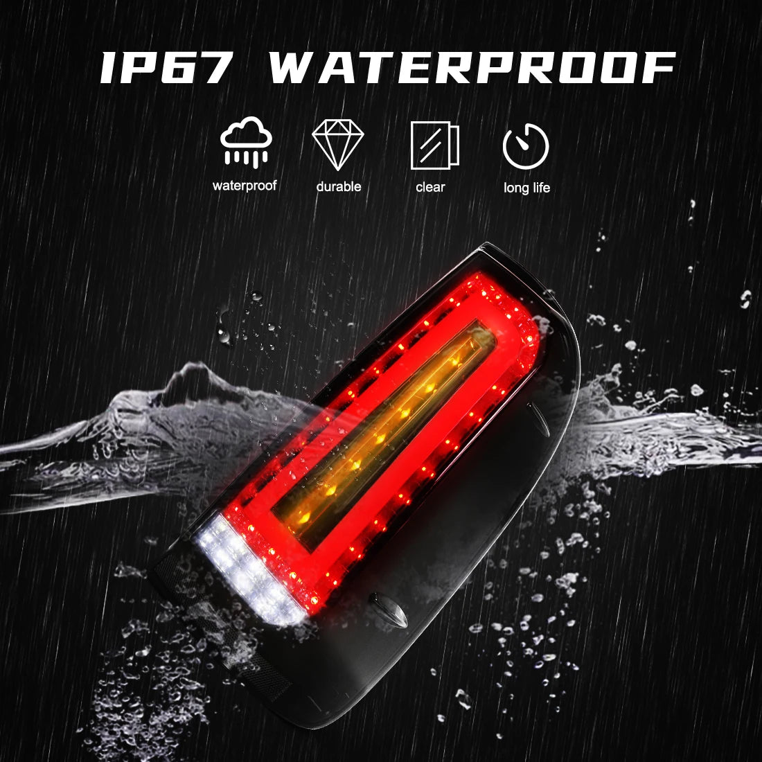 Tail Lamps For Toyota Hilux VIGO 2005 2006 2007 2008 2009 2010 2011 2012 2013 2014 Brake Turn Signal Reverse Driving Tailights