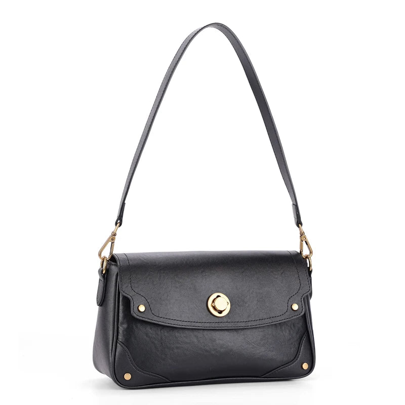 New Women's Genuine Leather Shoulder Bags Ladies Fashion Versatile Designer Luxury Crossbody messenger Bag Female Retro Handbags