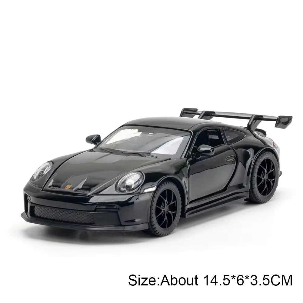 1:32 964 911 Miniature Sportscar Model Diecast Alloy Toys Pull Back Doors Opened Metal Body Vehices Study Decoration Friend Gift
