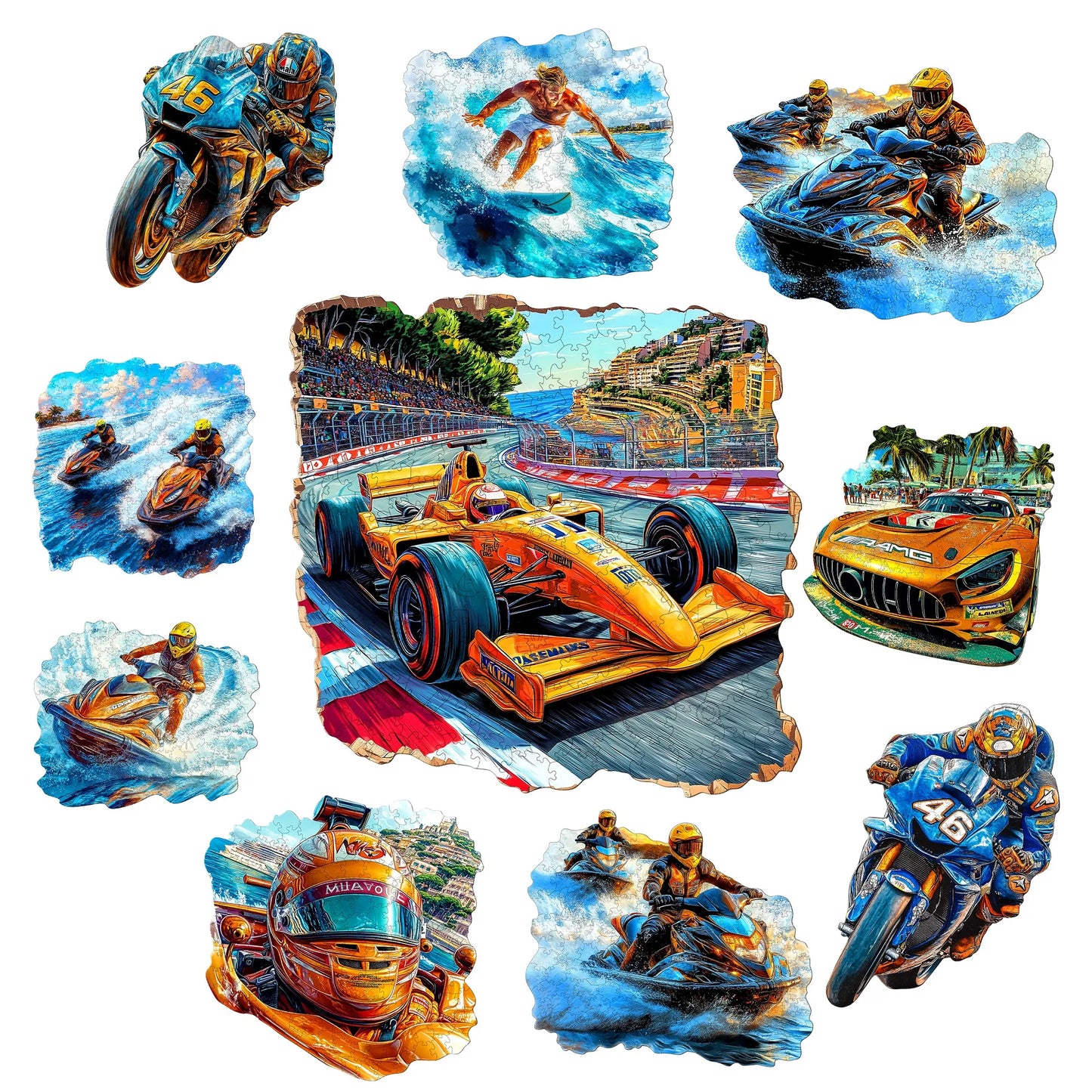 Speed and Challenges Wooden Jigsaw Puzzle Wooden Home Decor Christmas and Halloween Gift Toy For Teen And Kid