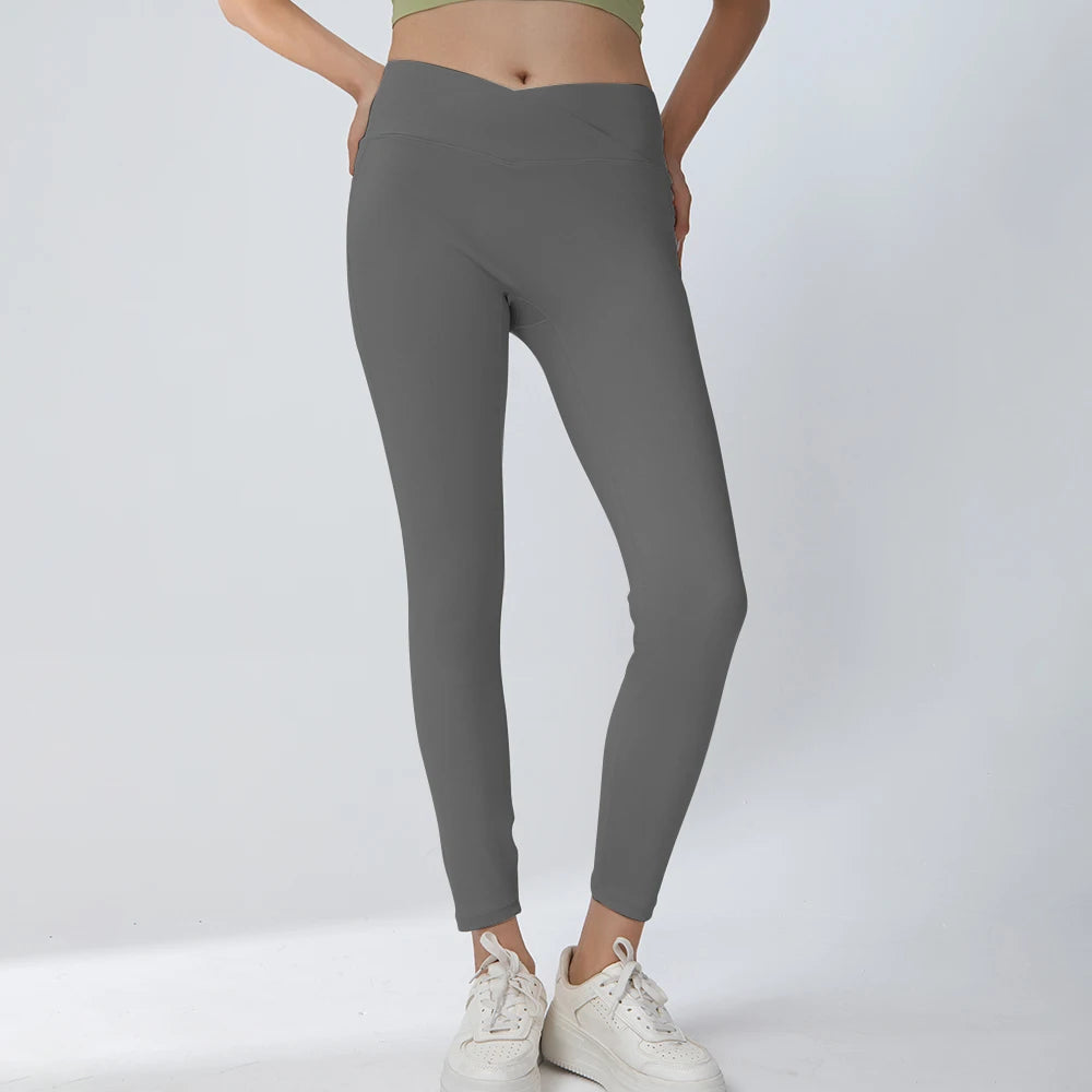 Women's High - Waist Yoga Pants with Pocket, Stretchable, Quick - Dry, for Fitness, Running, Pilates, Multiple Colors