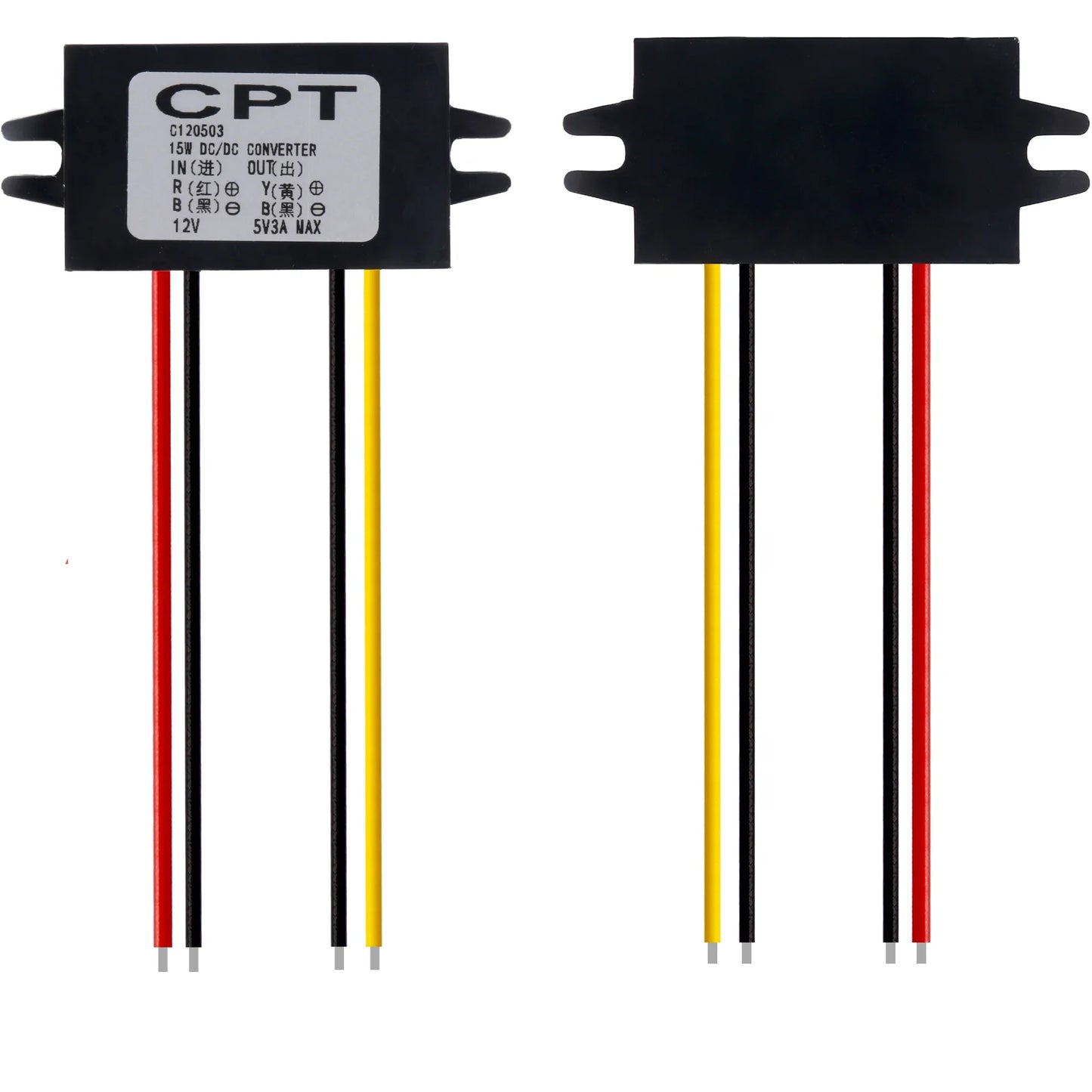 Waterproof 12V to 5V Converter DC-DC Step Down Module Power Adapter USB-A Female/Type C/dual USB/open Wire Connector