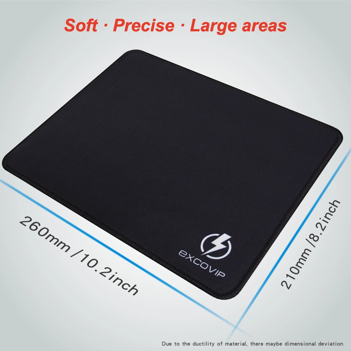 EXCO Gaming Mouse Pad with Stitched Edge Non-Slip Rubber Base Small Office Smooth Mousepad for Computer Laptop Washable Portable