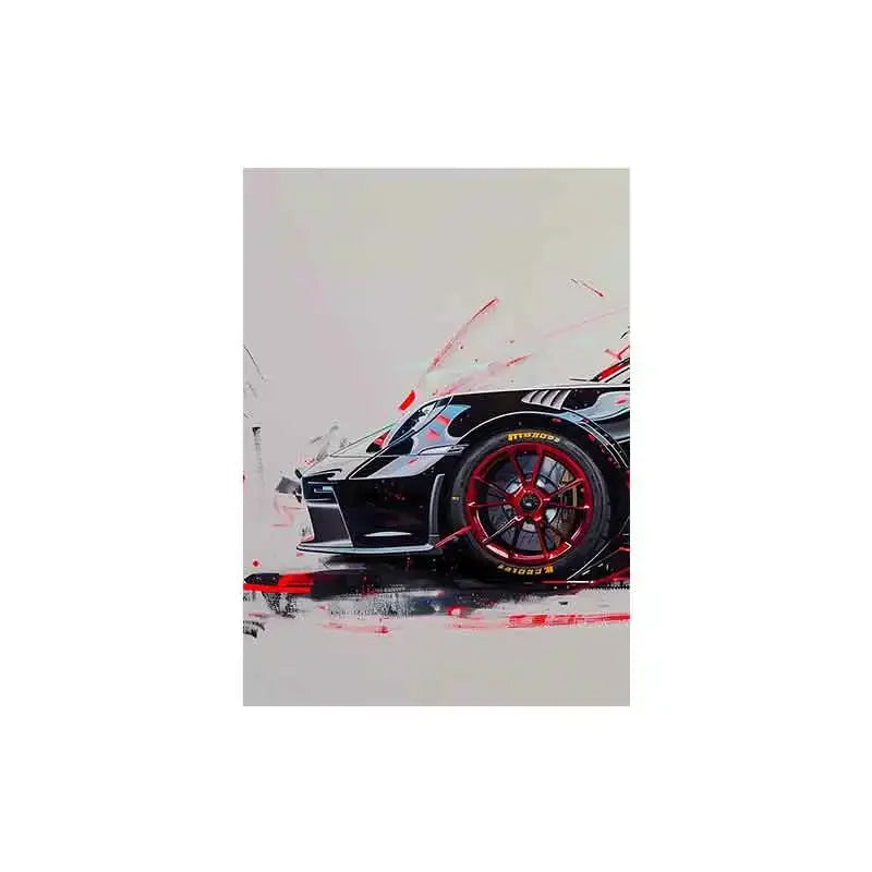 Popular Super Sports Car GT3 RS Graffiti Wall Art, HD Canvas Poster, Home Decor