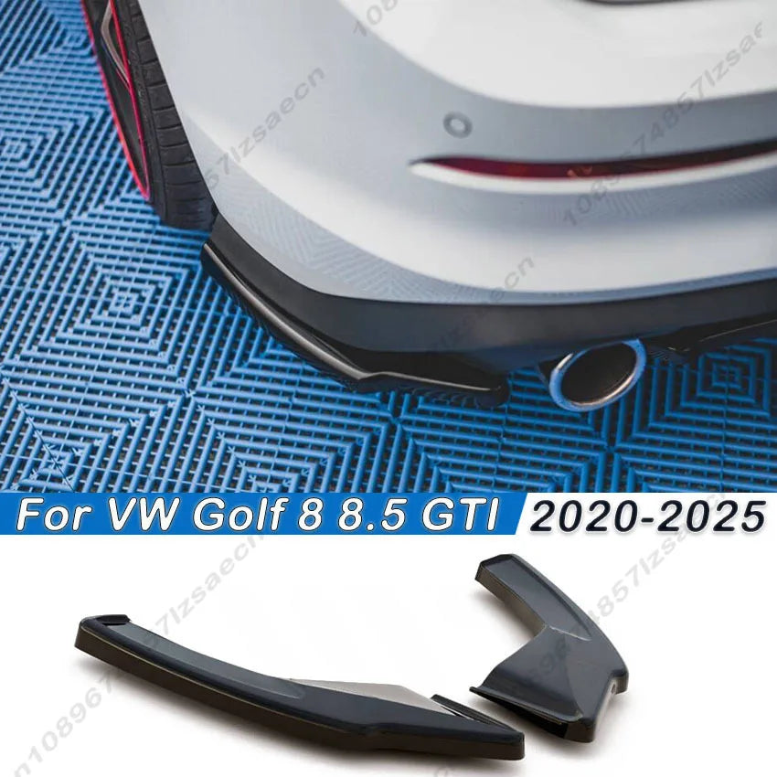 For Volkswagen Golf 8 Mk8 GTI 2020-2025 Maxton Style Rear Bumper Side Spoiler Splitter Rear Diffuser Bodykit Tuning Gloss Black