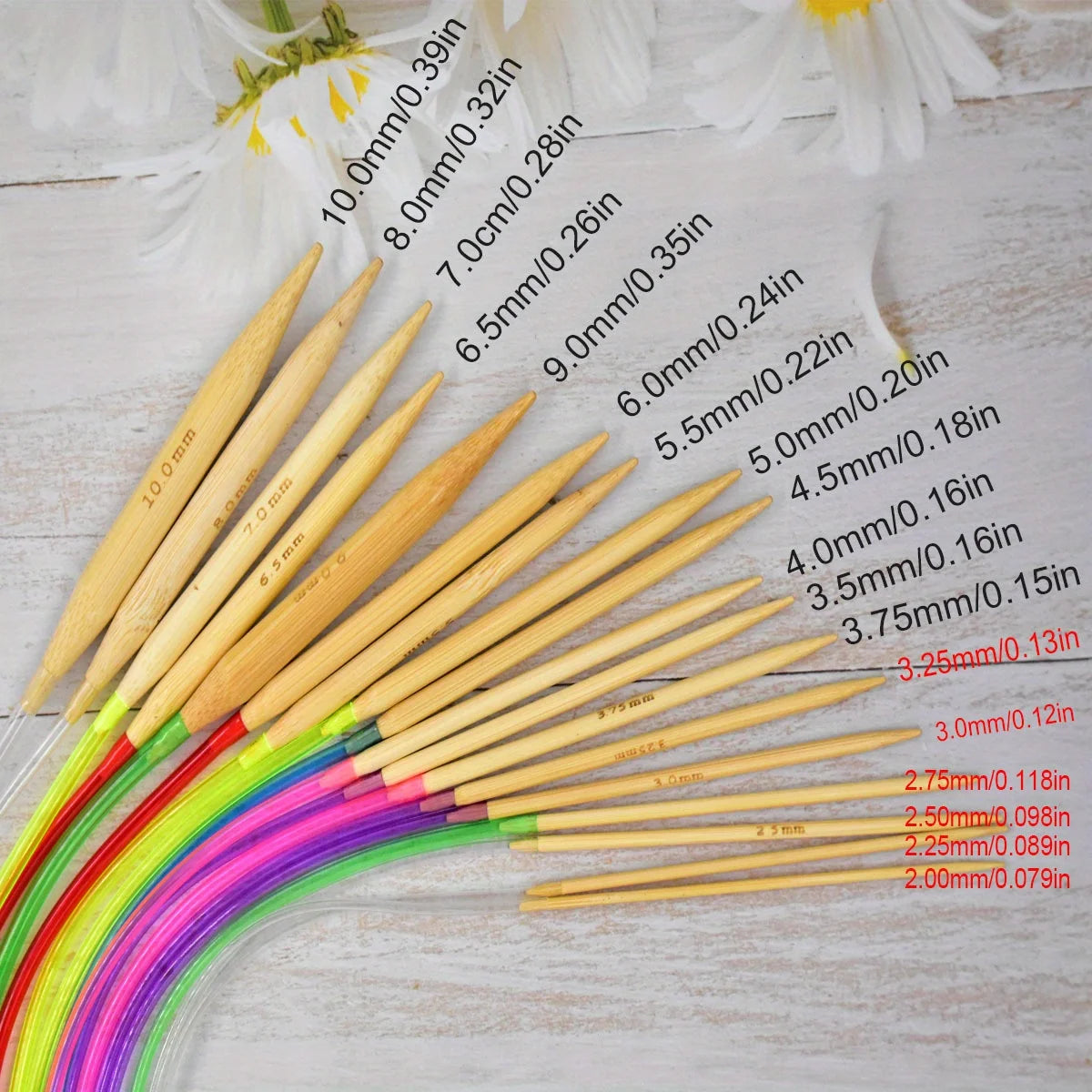 Multicolor Tube Circular Carbonized Bamboo Circular Knitting Needles 2mm-10mm Crochet Hooks Set Sewing Tools For Weave DIY Craft