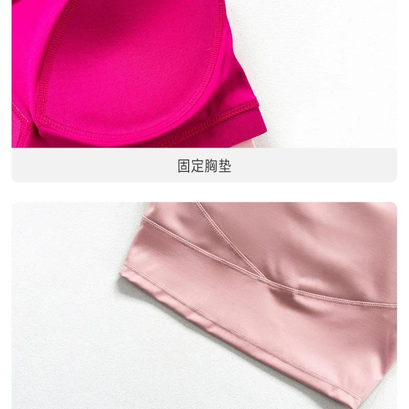 New design of women's yoga fitness tops, sports bras and fashionable yoga sports vests