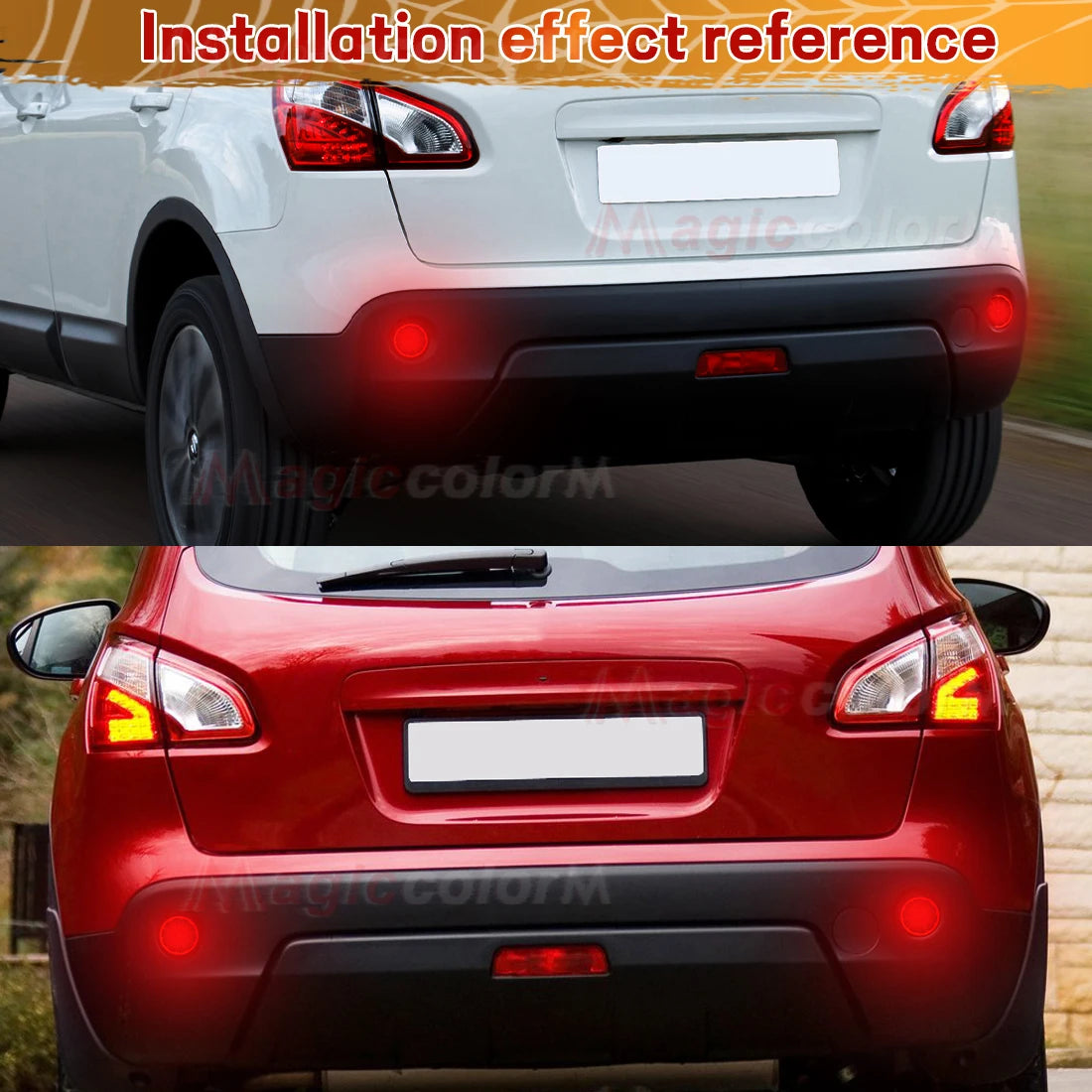 For Toyota Corolla 2008 2009 2010 LED Rear Bumper Reflector Lights For Nissan Qashqai X-Trail Brake Running Lamp Car Accessories