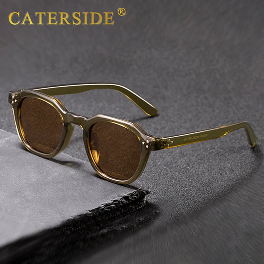 CATERSIDE Vintage Polarized Women Sunglasses Round Frame Color Sun glasses Men Outdoor High Quality Party Travel Eyeglasses