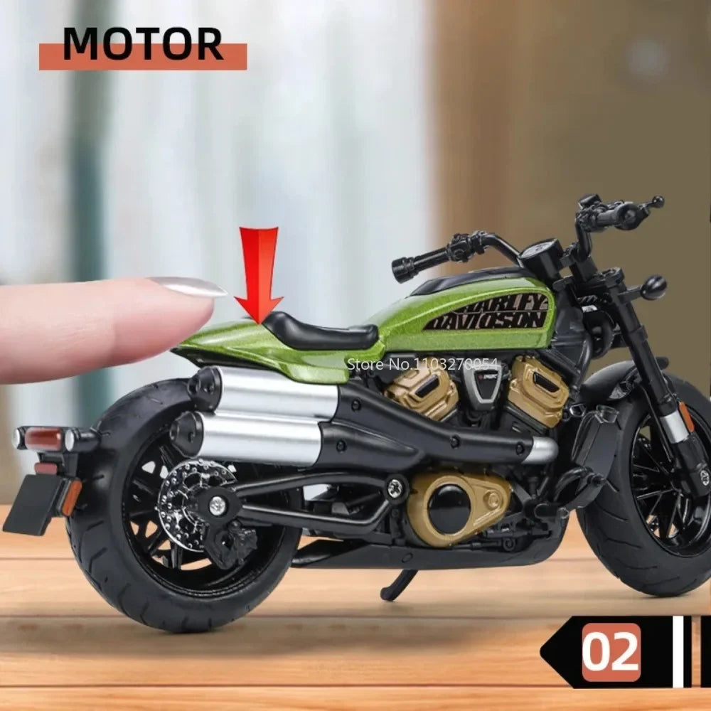1/12 SportsterS Kawasaki ZX-6R Alloy Cars Models Motorbike Toys Diecast Sound Light Motorcycle Series Model Kids Christmas Gifts