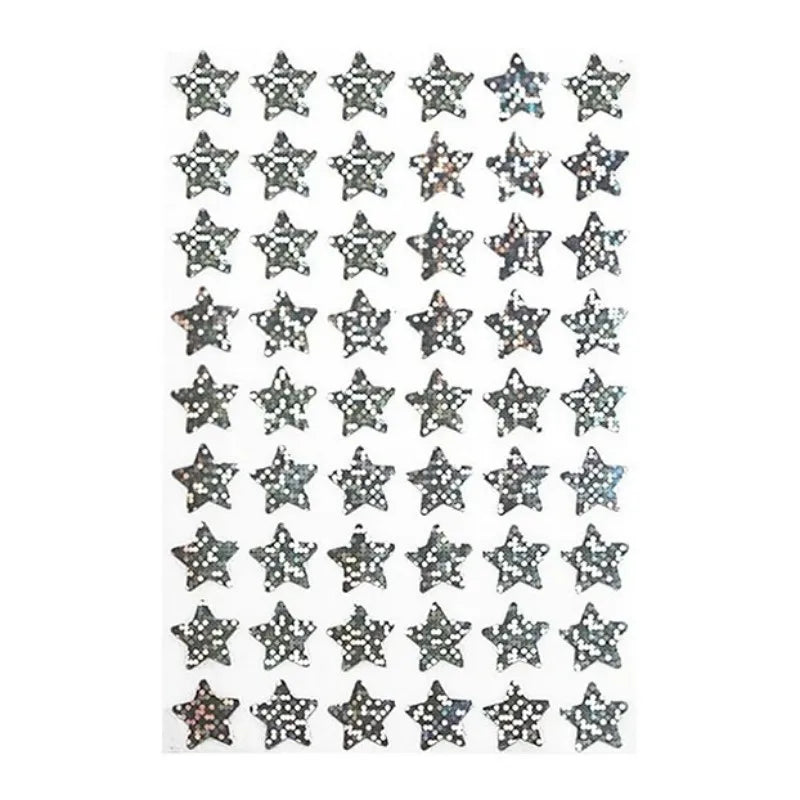 6 sheets Sparkling Holographic Small Star Stickers, Colorful & Shiny, for Classroom Rewards & Behavior Charts