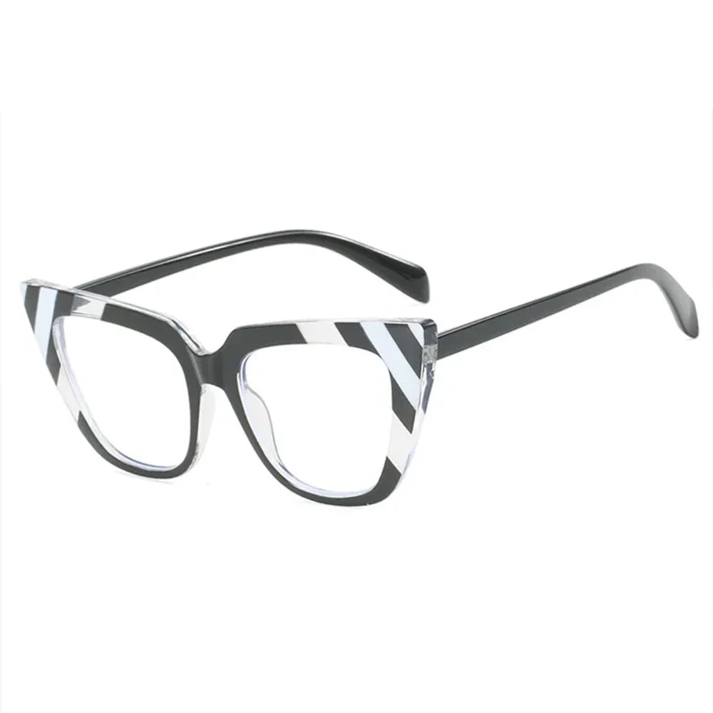 JNPCXI Fashion Cat Eye Anti Blue Light Women Glasses Frame Color Trending Clear Lens Reading Computer Female Eyewear
