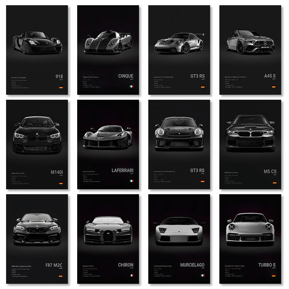 2009 Mercedes Benz SLS Print Famous Brand Cars Canvas Wall Poster Room Decor