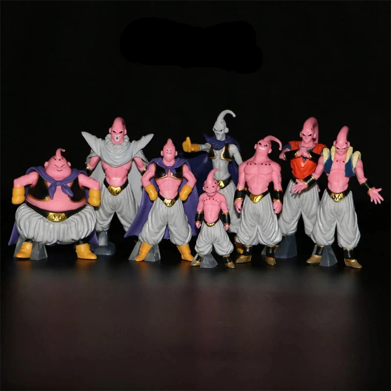 New 8pcs/Set Dragon Ball Z Anime Figure Majin Buu  Fat Buu PVC Action Figures Collection Model Toys For Children Adult Gifts