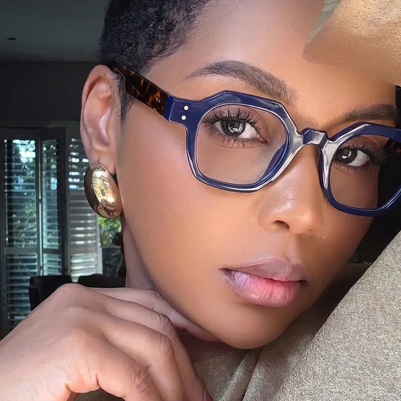 JNPCXI Small Frame Classic Polygon Glasses Women Men Luxury Brand Designer Computer Games Anti-Blue Light Eyewear Unisex Lentes