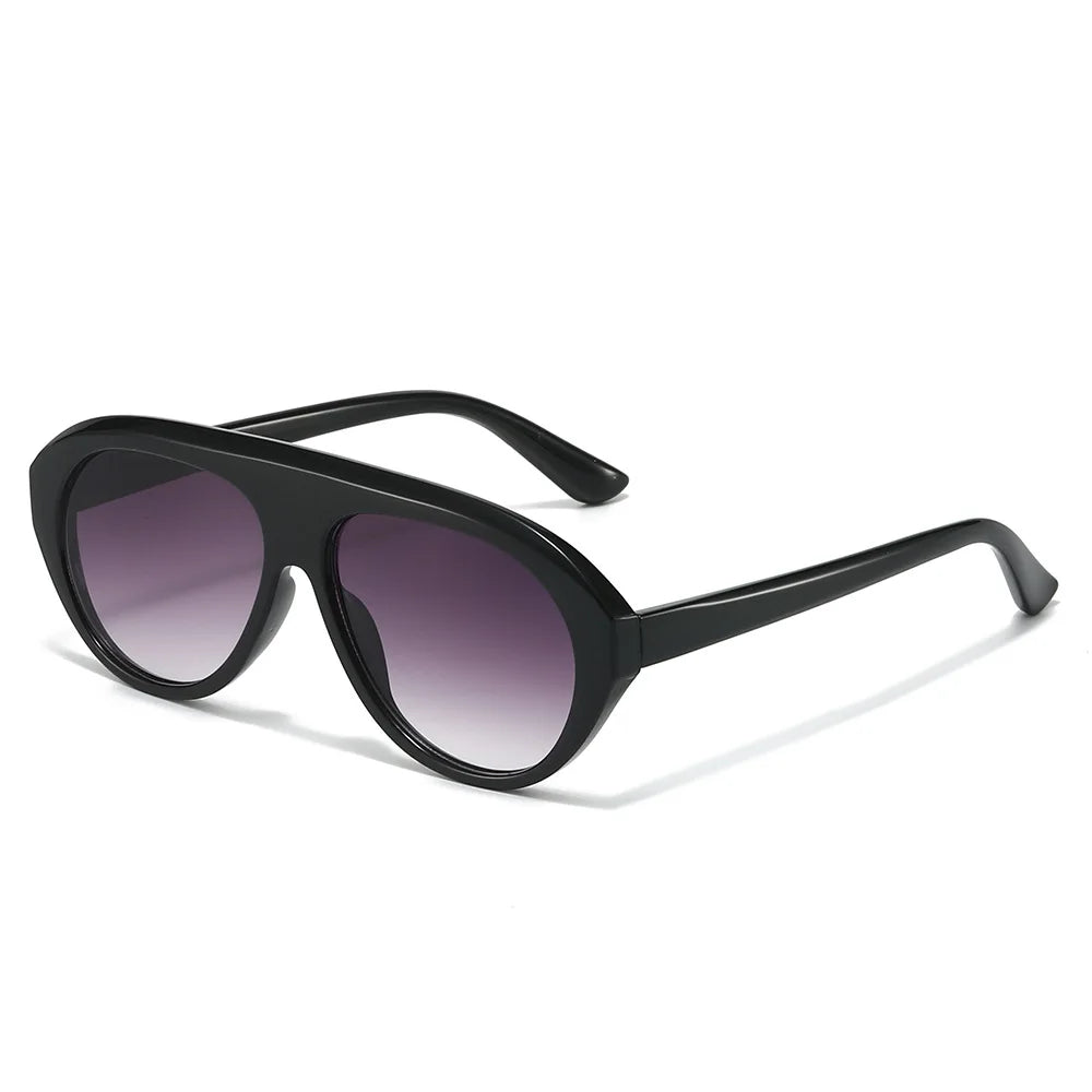 JNPCXI New Pilot Sunglasses Women Shades UV400 Fashion Gradient Men Punk Orange Gray Stripes Sun Glasses