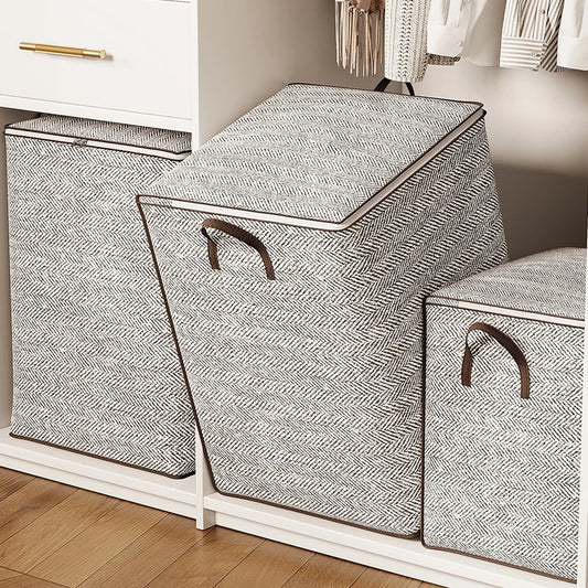Non-woven Fabric Large Capacity Zipper Storage Bag, Suitable for Organizing and Storing Bedding, Clothes and Blankets
