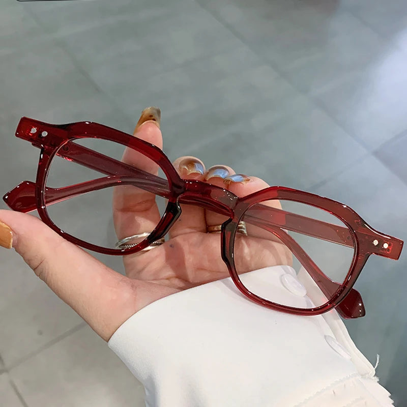JNPCXI New Retro Small Square Men Glasses Frame Fashion Punk Eyewear Clear Anti-Blu-Ray Women Optical Frame Computer