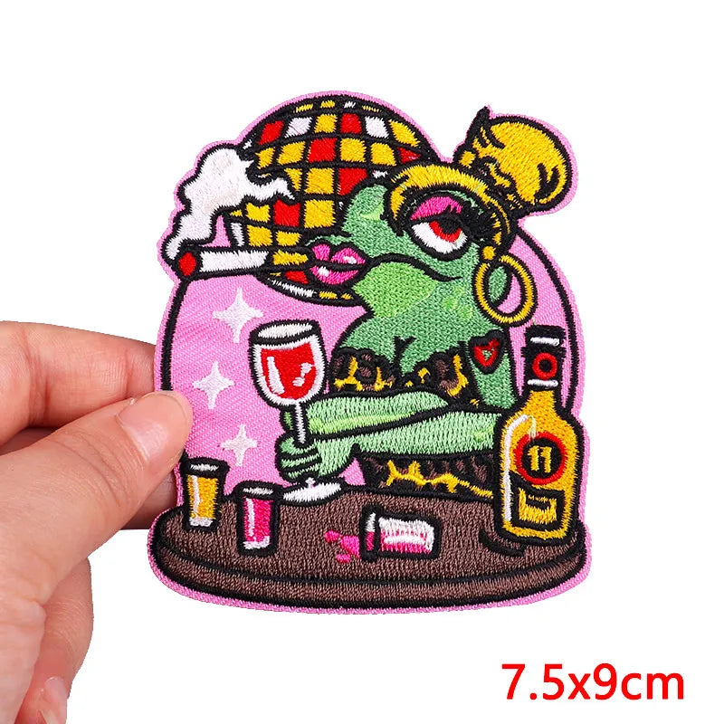 Netherland Oeteldonk Emblem Embroidery Patch Iron On Patches For Clothes DIY Star Heart Carnival For Netherland Embroidery Patch