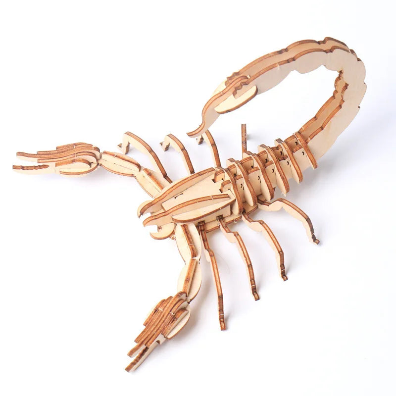 Wooden Multi-insect Three-dimensional 3D Puzzle Puzzle Toy Children's Advanced Educational Toy Creative Assembly Model