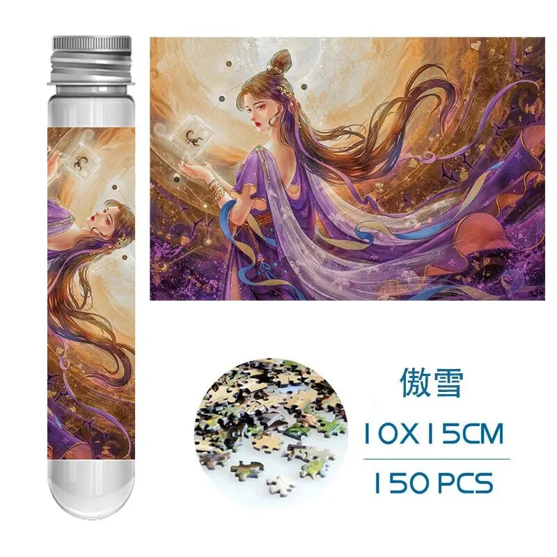 Mini Jigsaw Puzzles 150pcs Test Tube Puzzle Lucky Girl Decompress Toy Educational Family Game