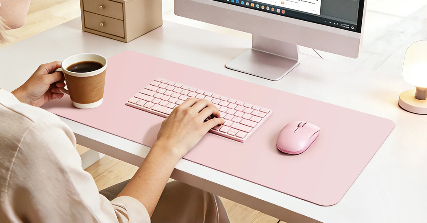Leather Desk Protector, Office Mat, Large Mouse Mat, Non-Slip Mouse Pad, Desk Pad, Waterproof Writing Pad for Office and Home