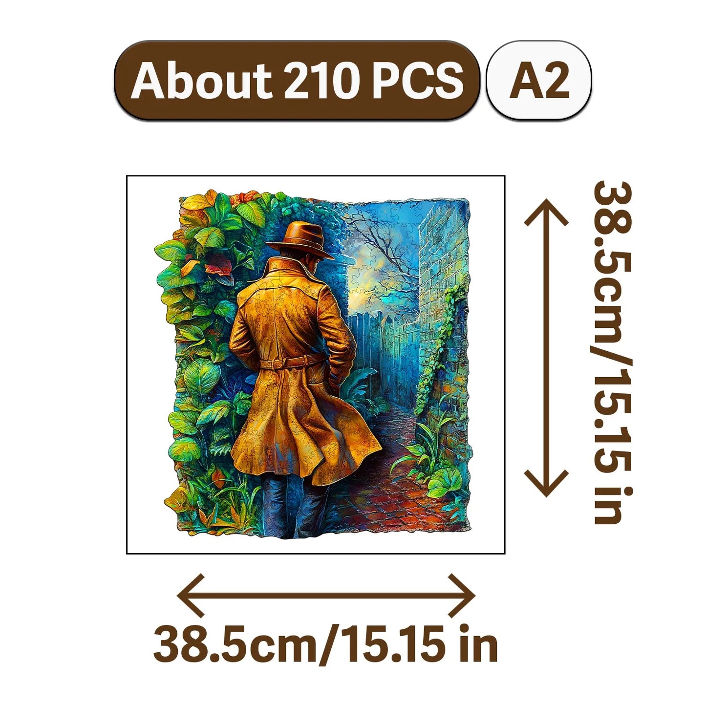 Retro Style Wooden Jigsaw Puzzle Wood Home Decor Painting Christmas and Halloween Gift Toy For Teen And Kid