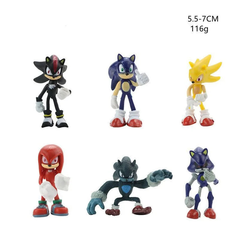 Sonic Tails Action Figures Blue Shadow Doll Cartoon Figurines Collectible Dolls