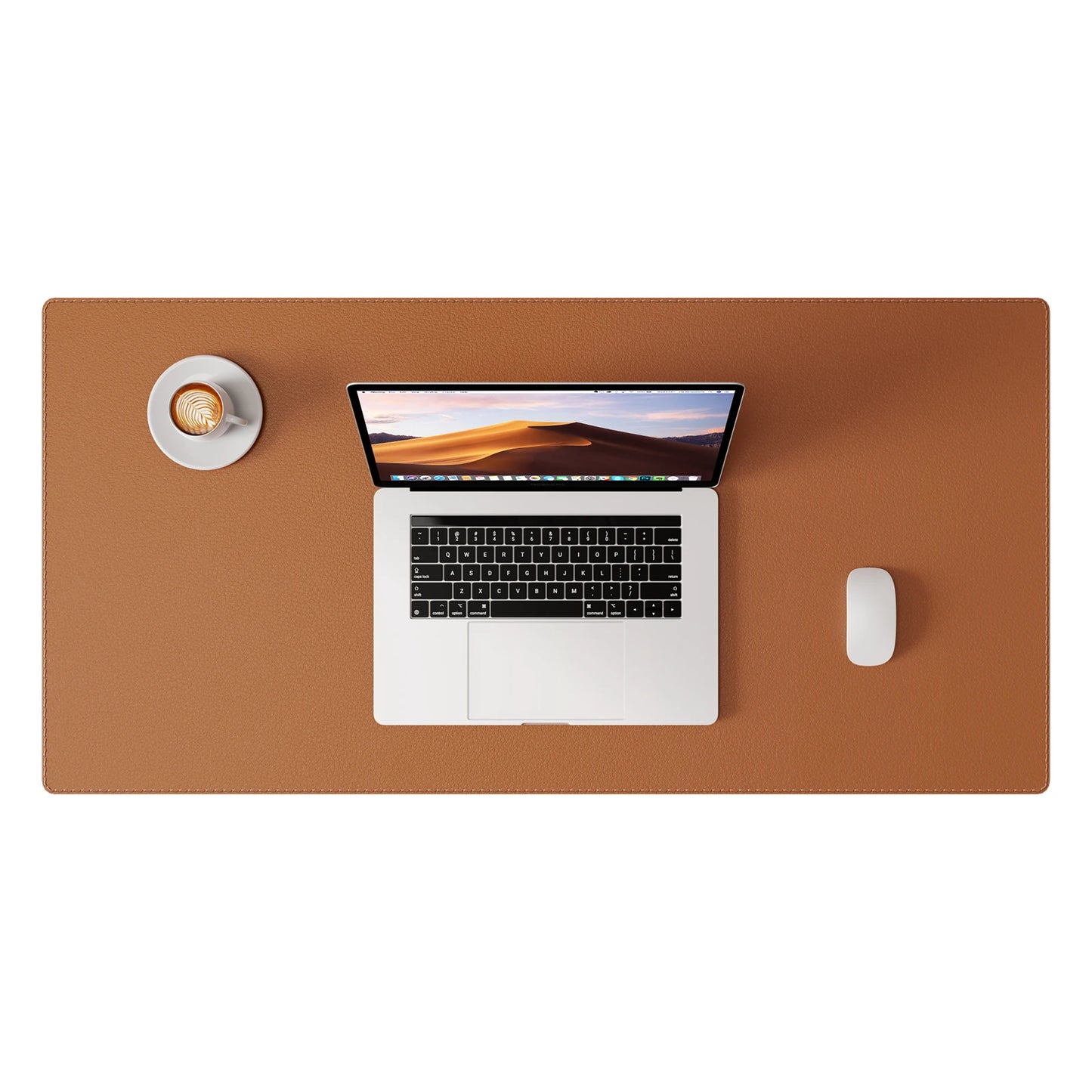 Desk Pad Protector, Mouse Pad, Office Desk Mat, Non-Slip with Stitched Edges PU Leather Desk Blotter for Office Home School